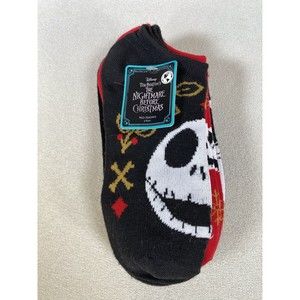 Disney Tim Burton NIGHTMARE BEFORE CHRISTMAS No Show SOCKS Size 4-10 - NWT